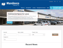 Tablet Screenshot of mandevco.com